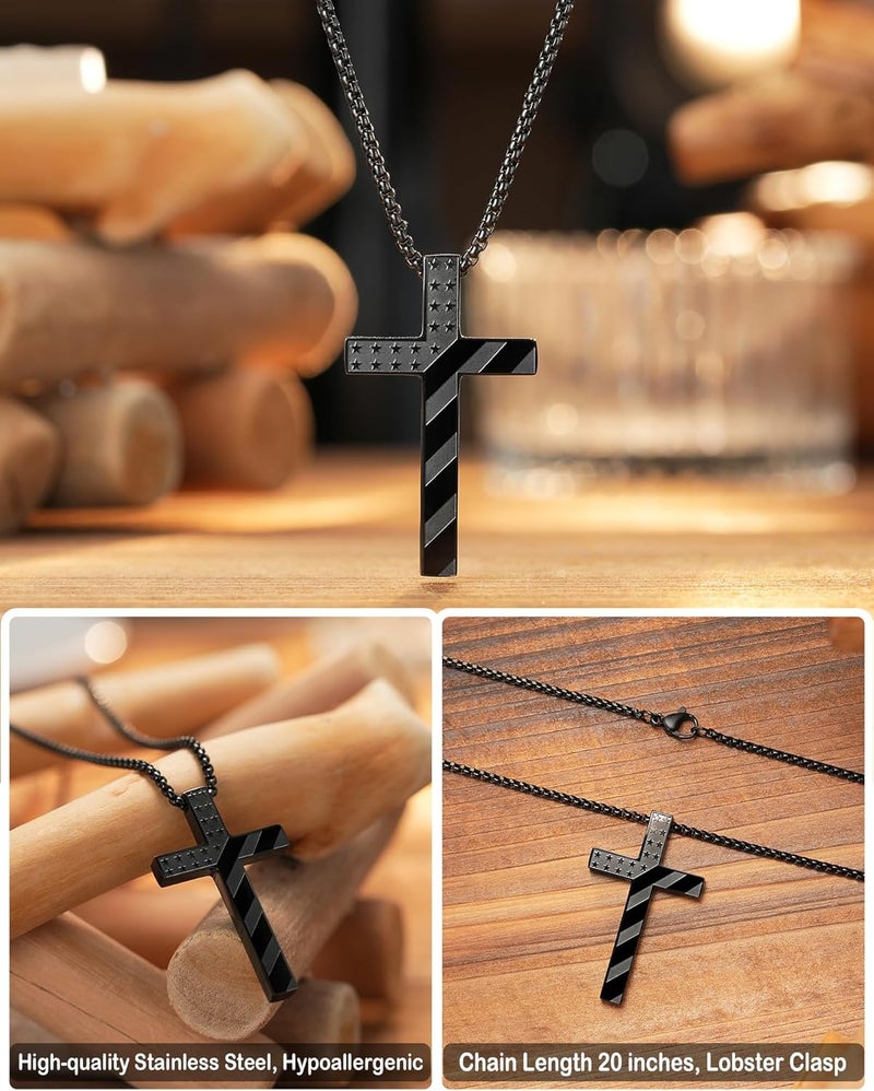 Tarsus Happy 8-16 Year Old Boy Birthday Gifts, Cross Necklace Gifts for Son Grandson Nephew Boys - Image 4